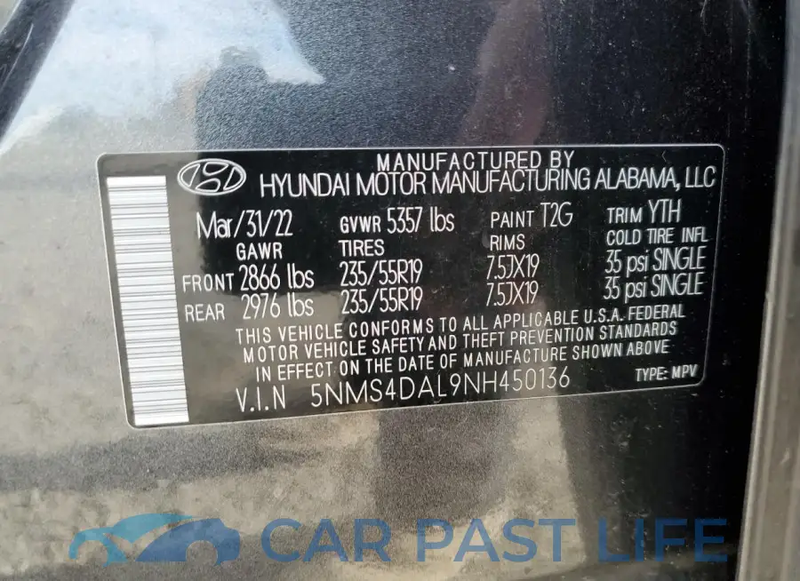 5NMS4DAL9NH450136# 13