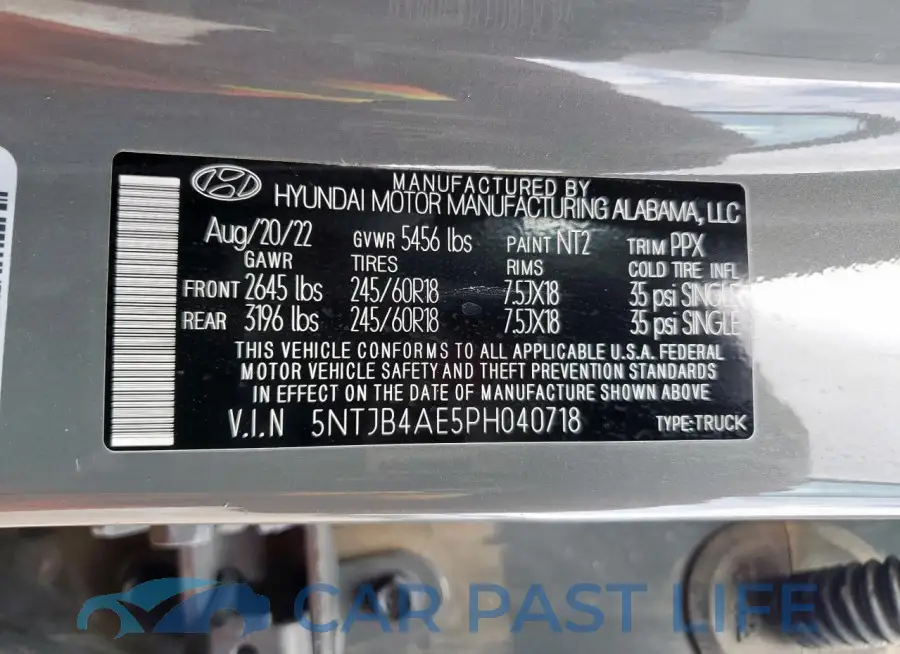 5NTJB4AE5PH040718# 12