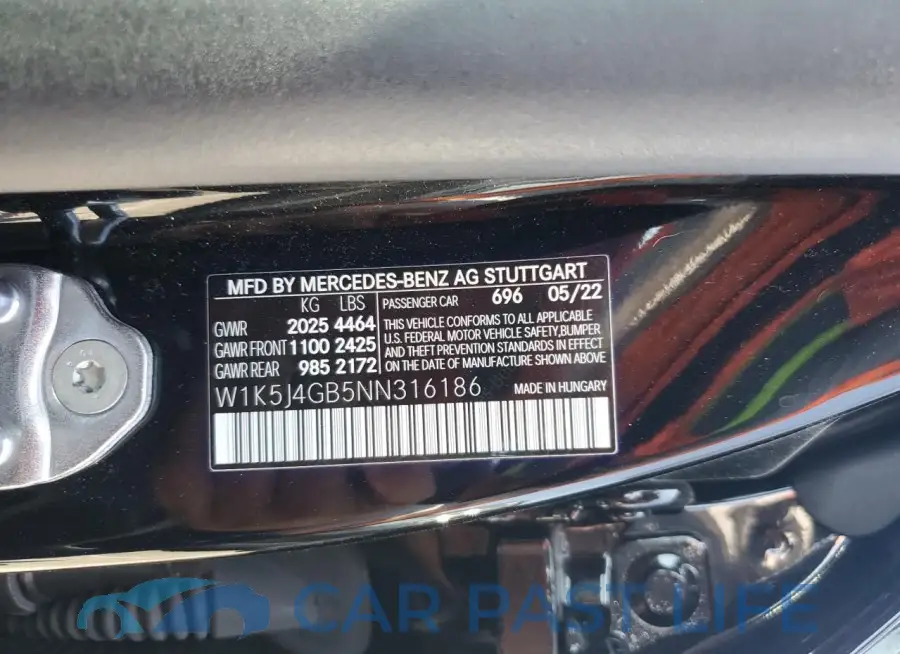 W1K5J4GB5NN316186# 13