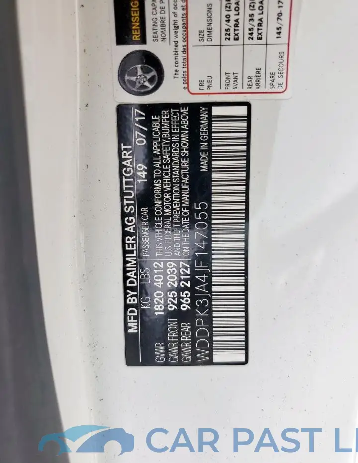 WDDPK3JA4JF147055# 12