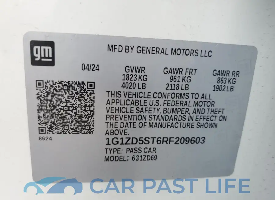 1G1ZD5ST6RF209603# 12