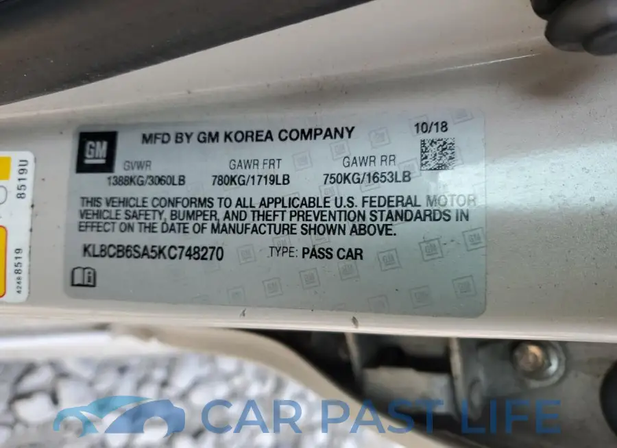 KL8CB6SA5KC748270# 12