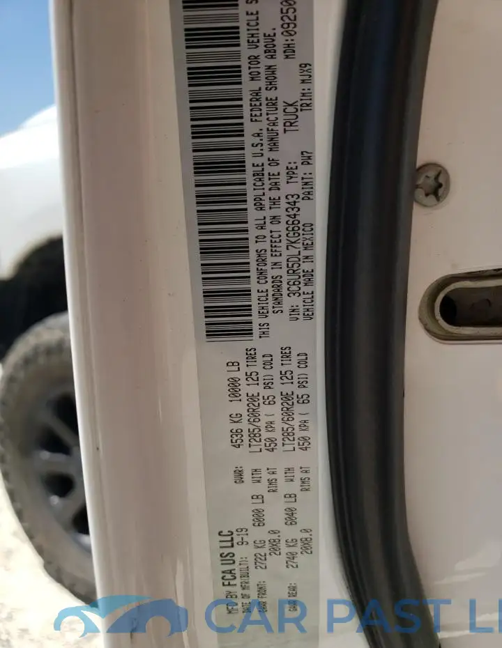 3C6UR5DL7KG664343# 12
