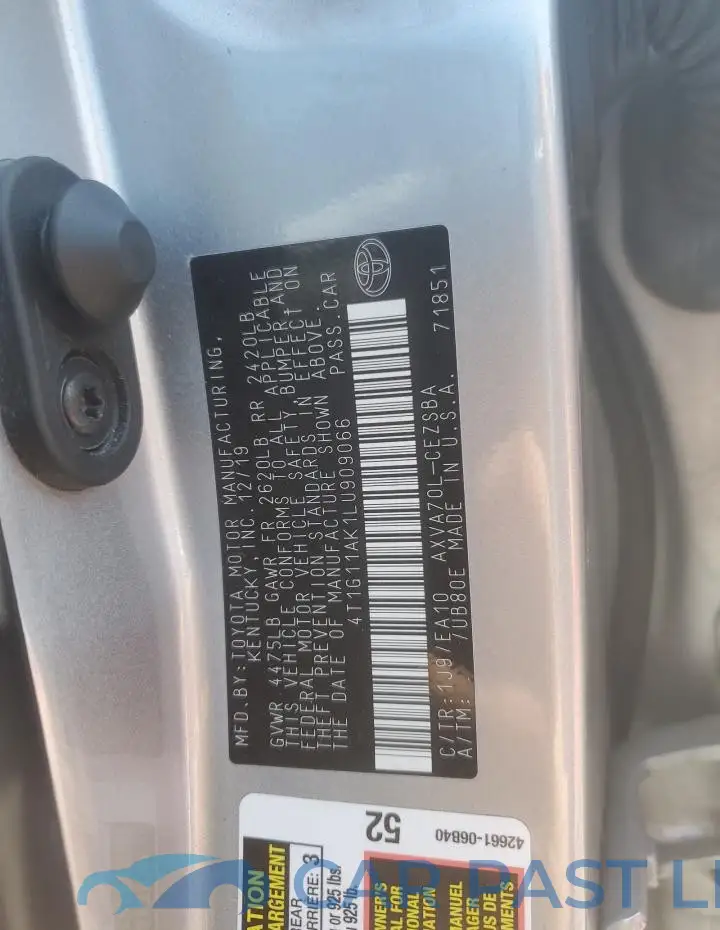 4T1G11AK1LU909066# 12