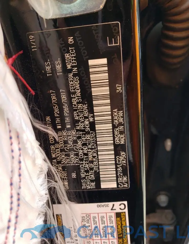 JTEBU5JR7L5773767# 13