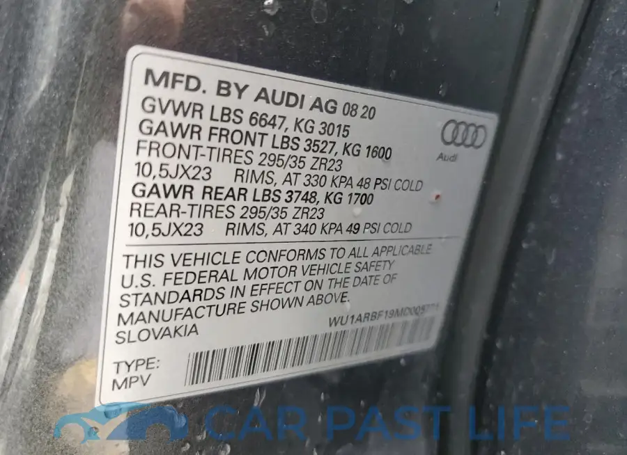 WU1ARBF19MD005771# 14