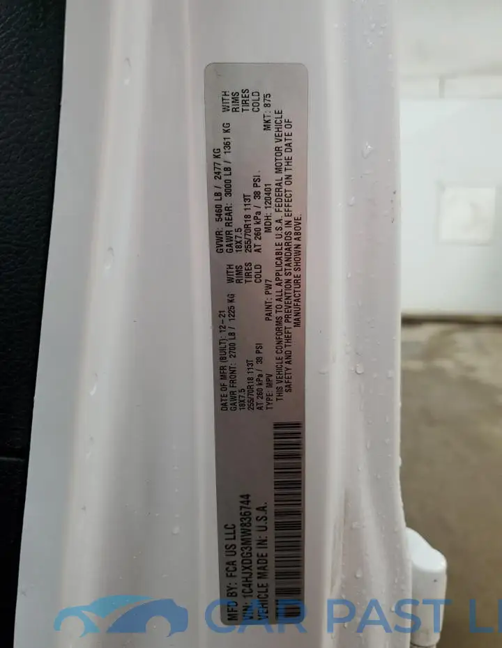 1C4HJXDG3MW836744# 14