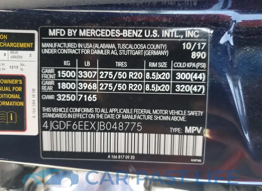 4JGDF6EEXJB048775# 13
