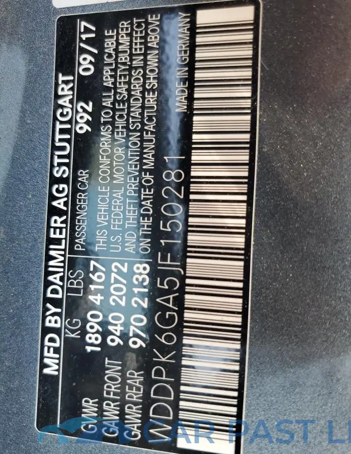 WDDPK6GA5JF150281# 13