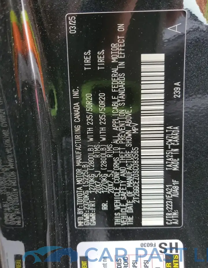 2T2GGCEZ0SC083565# 14