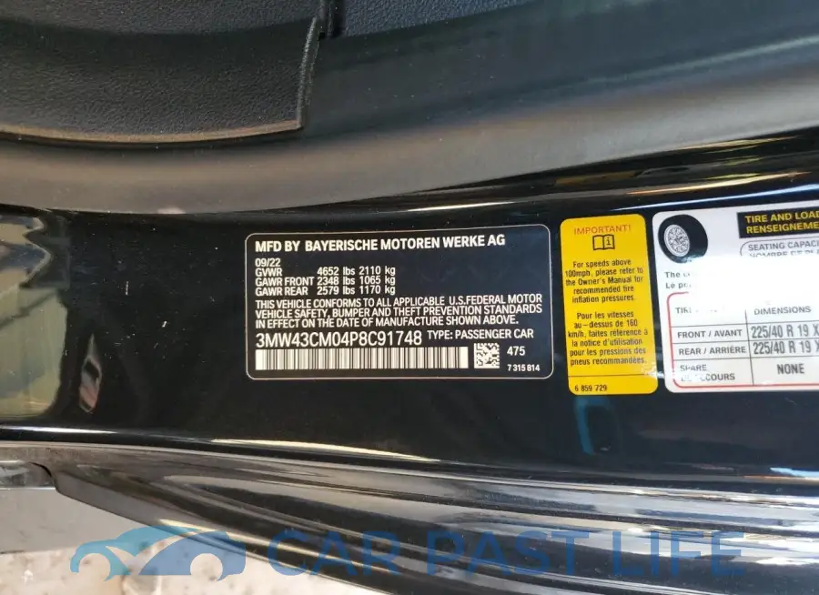 3MW43CM04P8C91748# 12