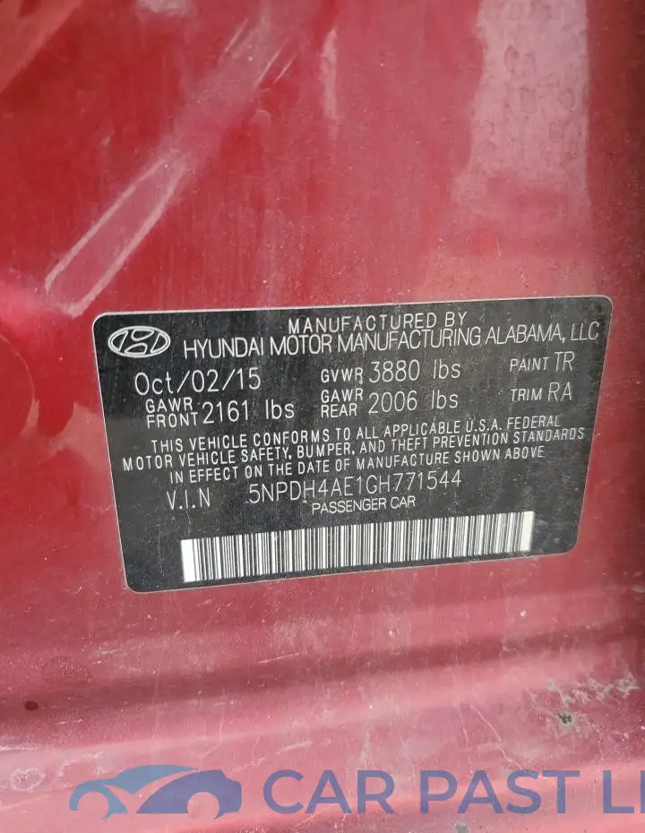 5NPDH4AE1GH771544# 12