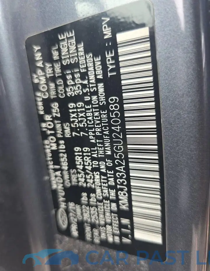 KM8J33A25GU240589# 10
