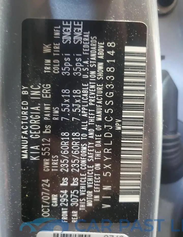 5XYRLDJC5SG338148# 13