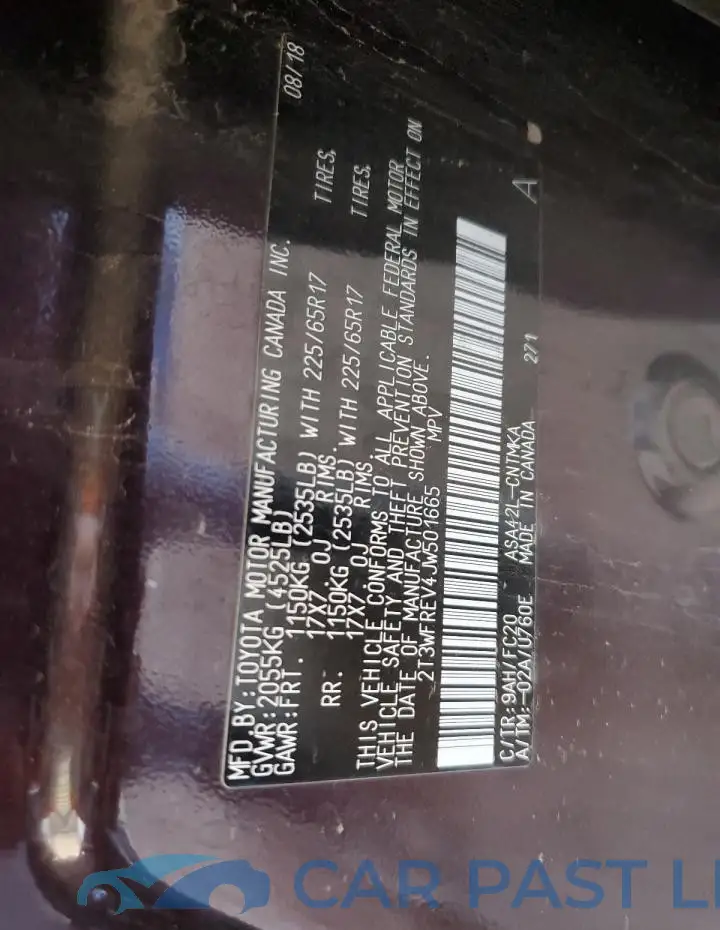 2T3WFREV4JW501665# 13