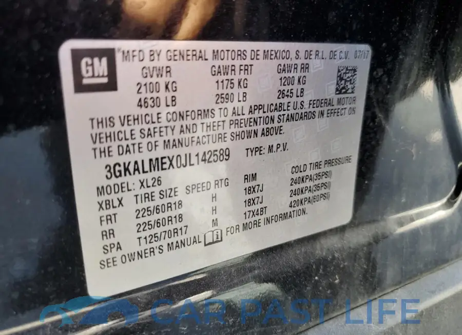 3GKALMEX0JL142589# 13