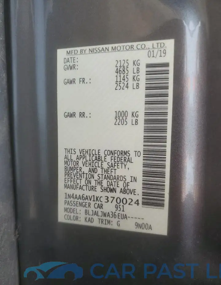 1N4AA6AV1KC370024# 12