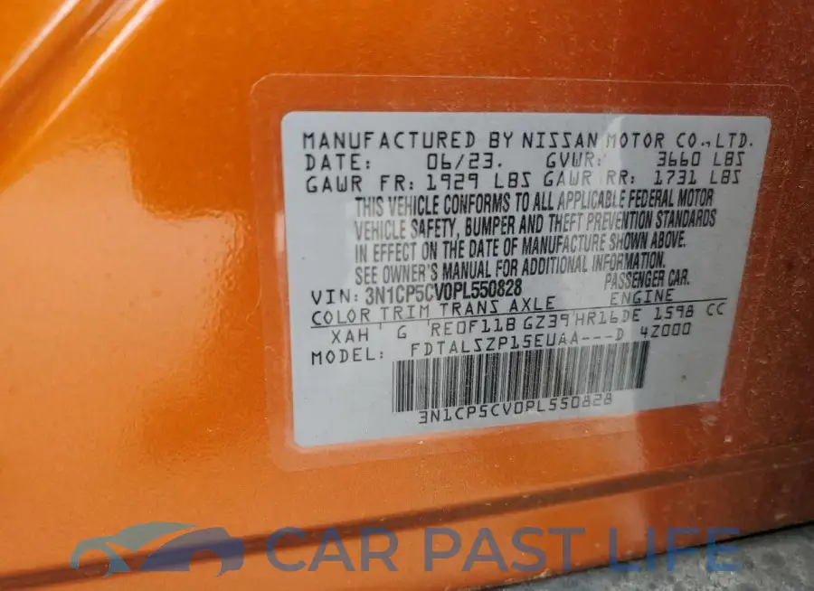 3N1CP5CV0PL550828# 12