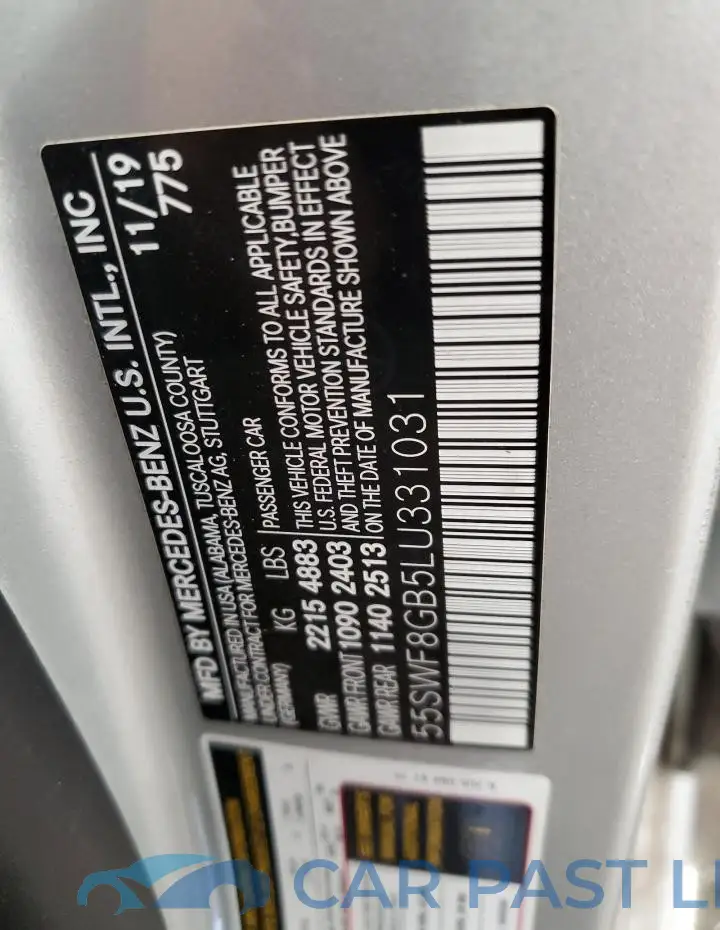 55SWF8GB5LU331031# 12