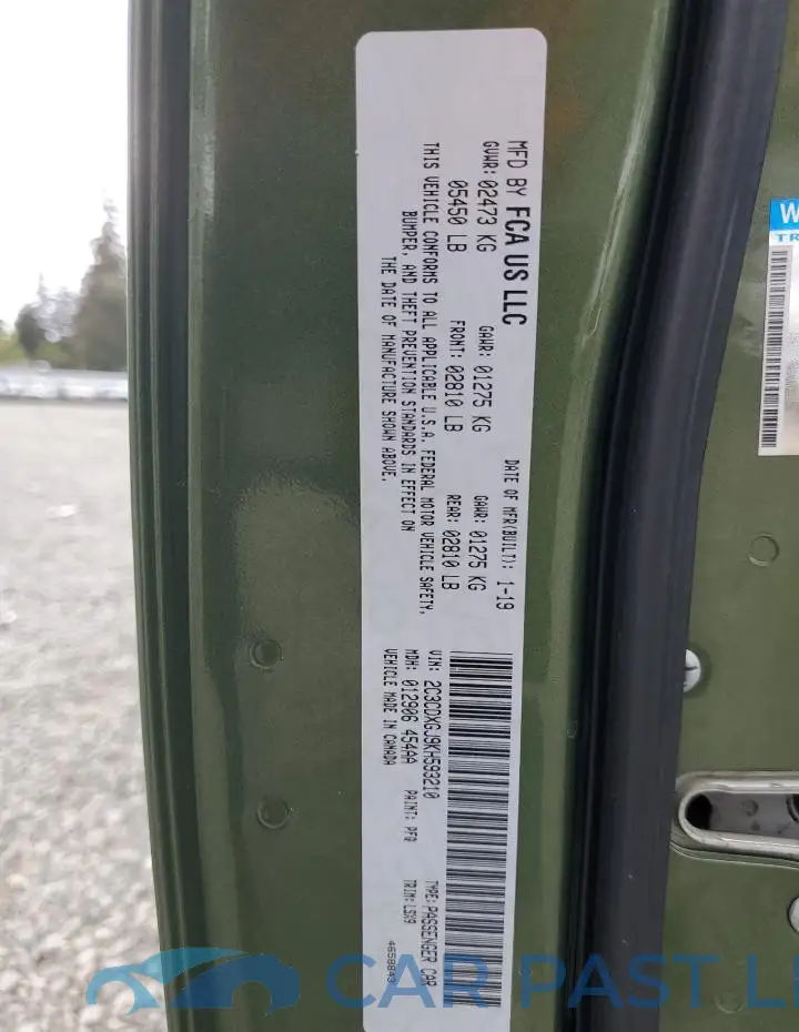 2C3CDXGJ9KH593210# 12