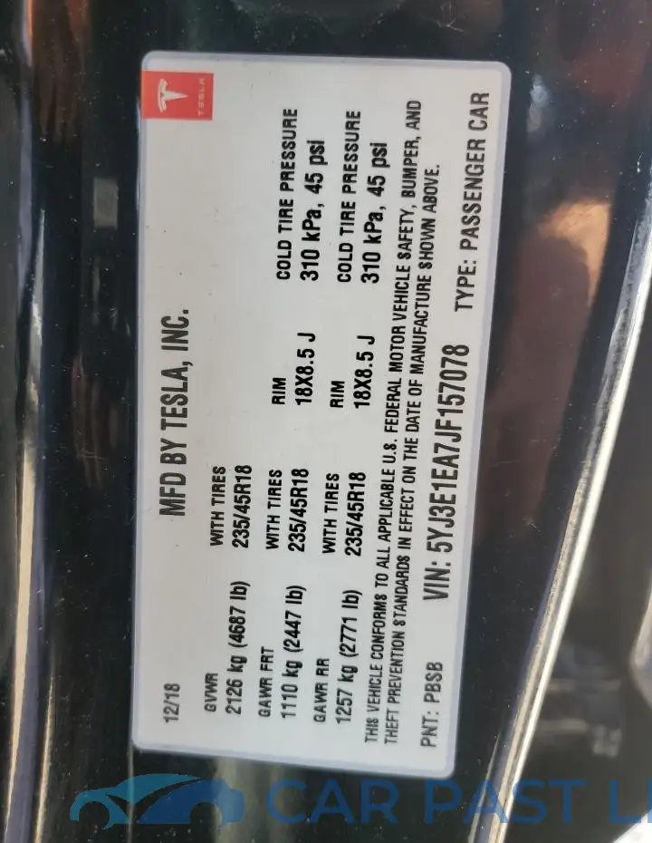 5YJ3E1EA7JF157078# 13
