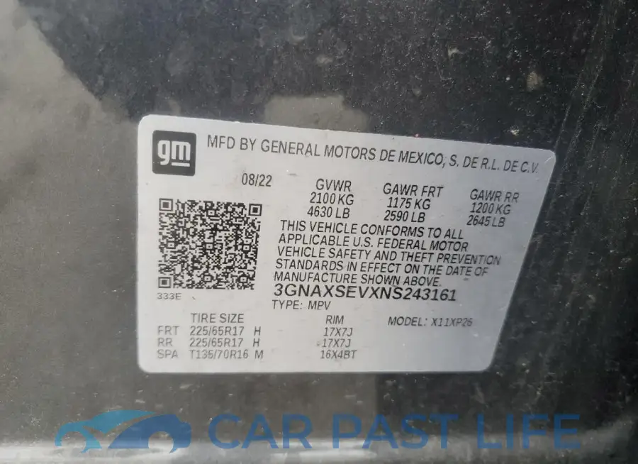 3GNAXSEVXNS243161# 14