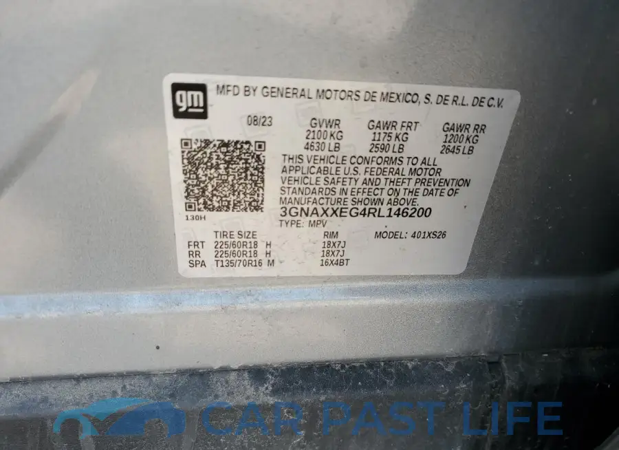 3GNAXXEG4RL146200# 13