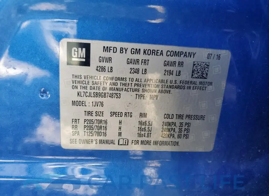 KL7CJLSB9GB748753# 14