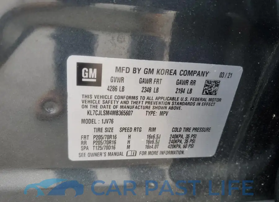 KL7CJLSM4MB365607# 13