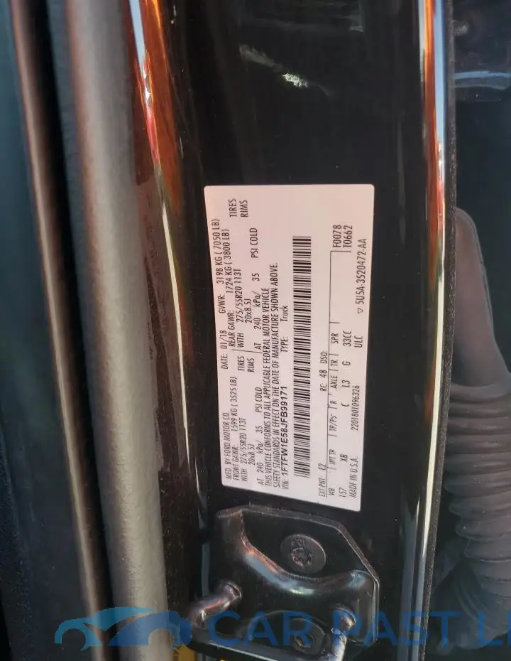 1FTFW1E58JFB99171# 12