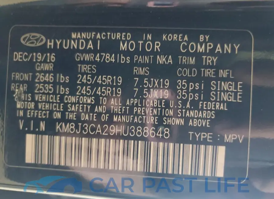 KM8J3CA29HU388648# 13