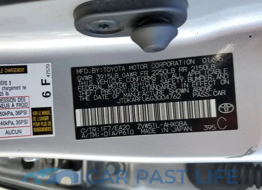 JTDKARFU6G3004762# 12