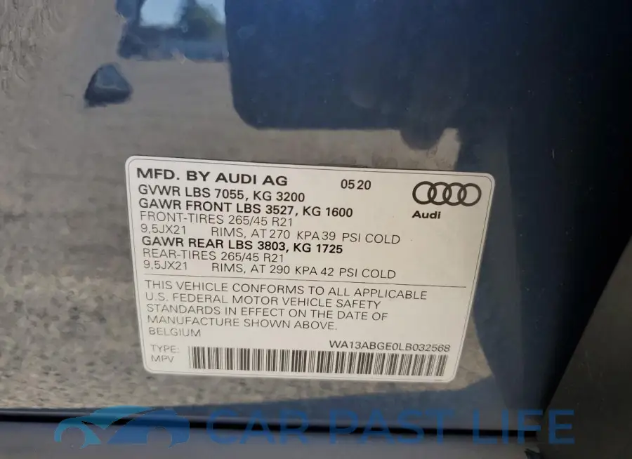 WA13ABGE0LB032568# 13