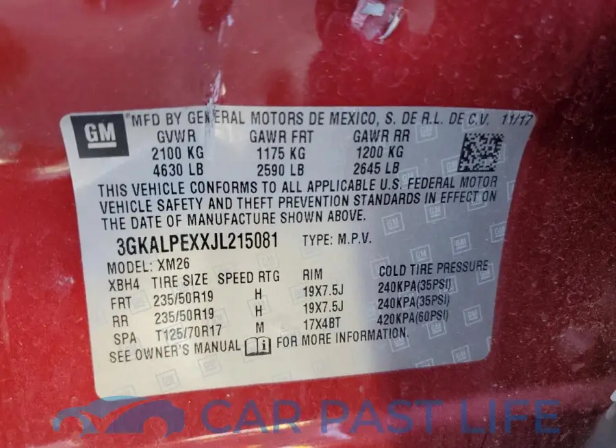 3GKALPEXXJL215081# 13