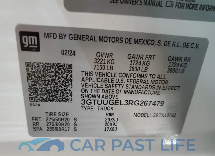 3GTUUGEL3RG267479# 12