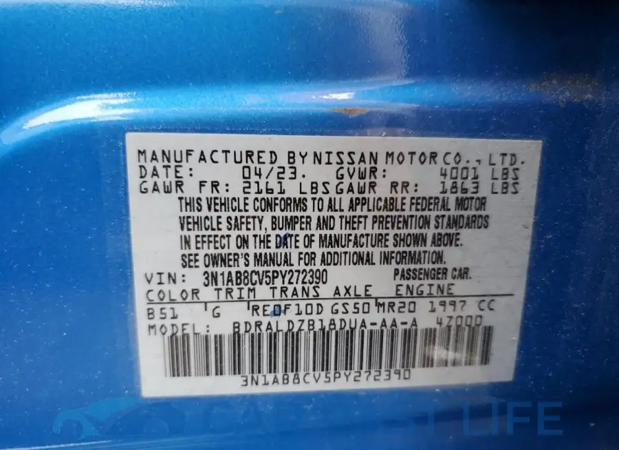 3N1AB8CV5PY272390# 12