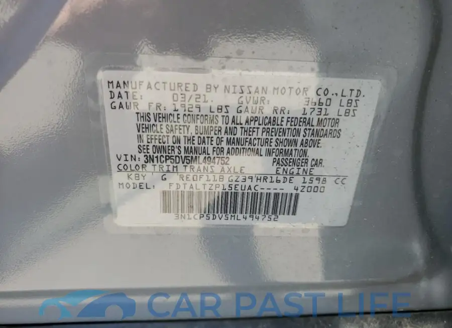 3N1CP5DV5ML494752# 13