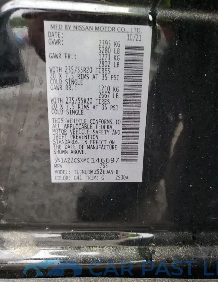 5N1AZ2CSXMC146697# 14