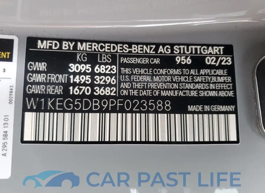 W1KEG5DB9PF023588# 12