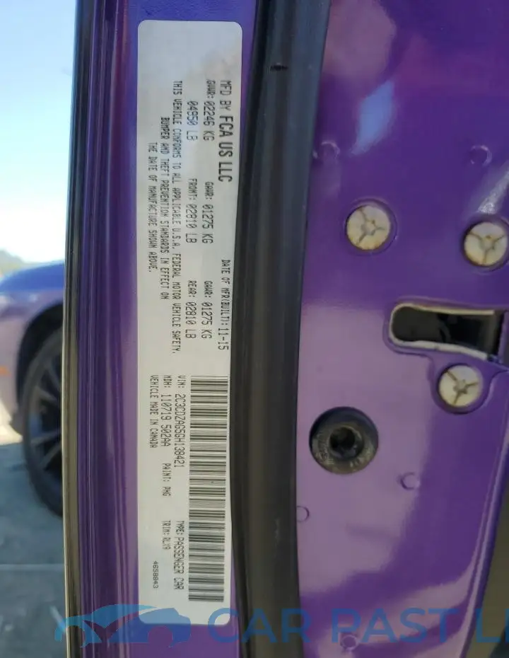 2C3CDZAG5GH138421# 12