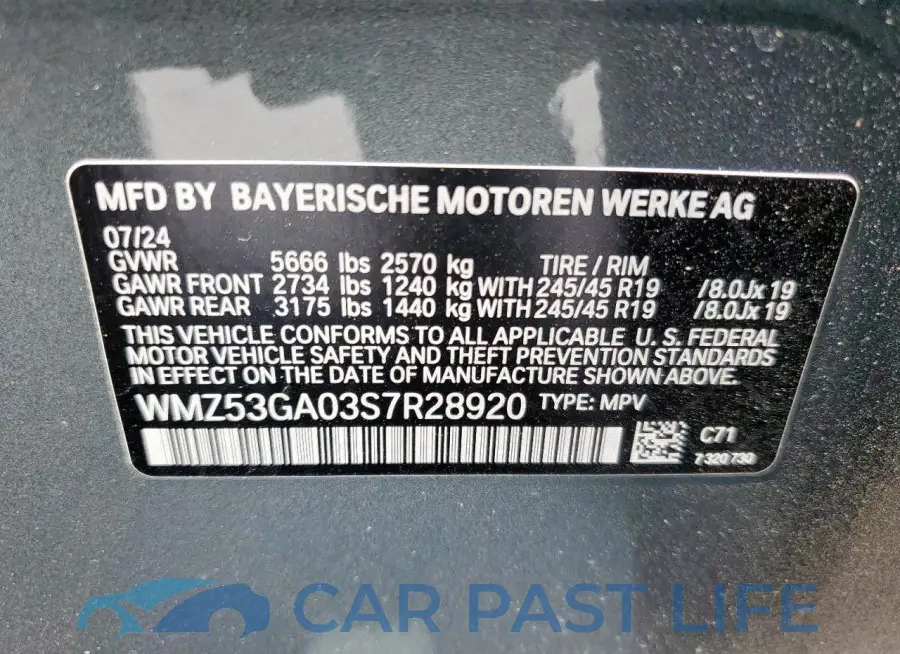 WMZ53GA03S7R28920# 13