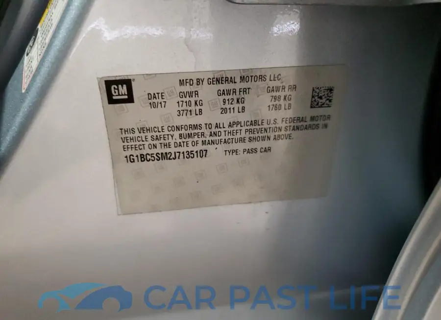 1G1BC5SM2J7135107# 12