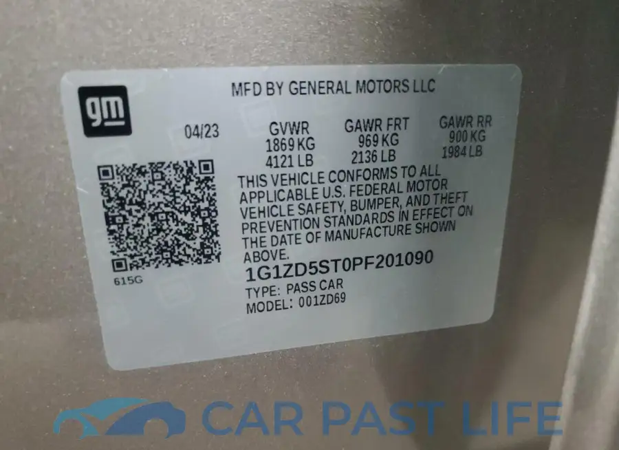1G1ZD5ST0PF201090# 12