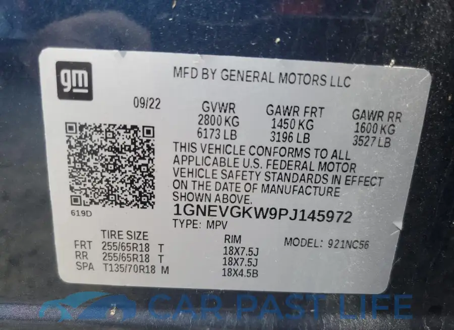 1GNEVGKW9PJ145972# 13
