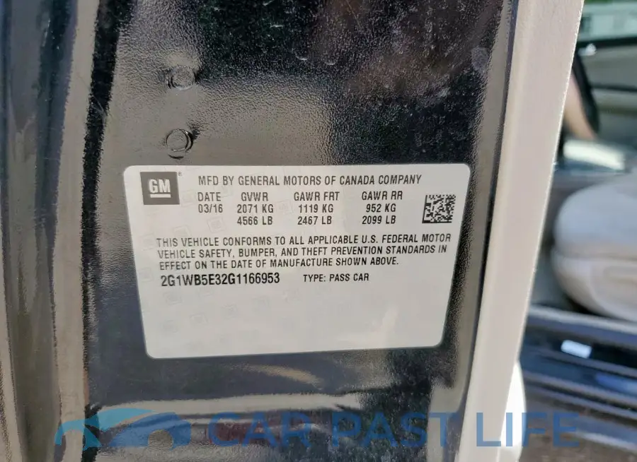 2G1WB5E32G1166953# 12