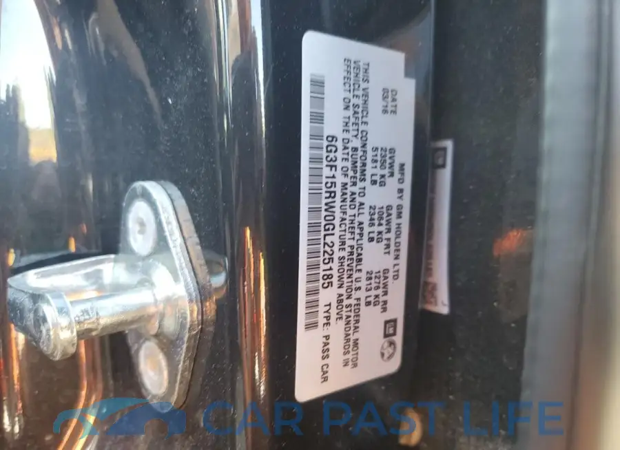 6G3F15RW0GL225185# 12