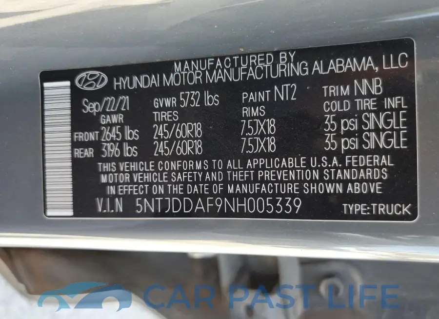 5NTJDDAF9NH005339# 14
