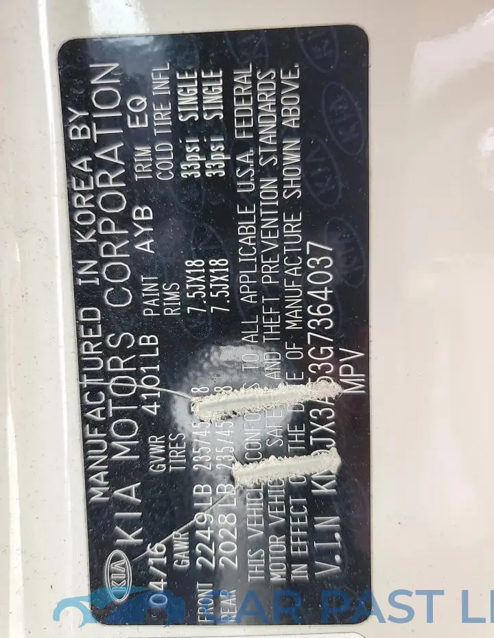 KNDJX3A53G7364037# 14