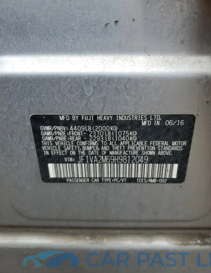 JF1VA2M69H9812049# 12