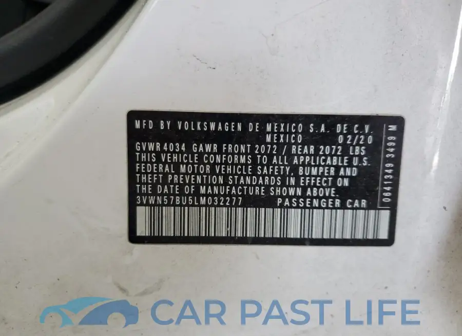 3VWN57BU5LM032277# 12